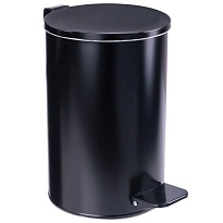 Ведро для мусора с педалью, усиленное, Титан, 10 л, черное, оцинкованная сталь в Чебоксарах
