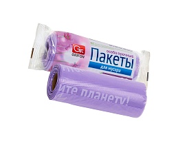 Мешки для мусора 35 л, ароматизированные, сиреневые, в рулоне 20 шт., ПНД, 12 мкм, 560х530 мм, GRIFON Полевые Цветы, 100-034 в Чебоксарах