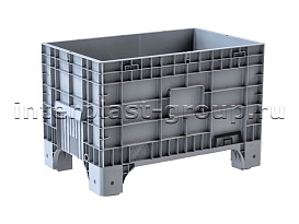 Контейнер iBox сплошной на ножках с пробкой серый в Чебоксарах