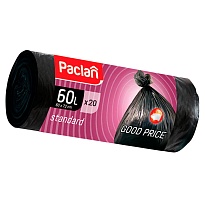 Мешки для мусора 60 л, черные, в рулоне 20 шт., ПНД, 7,4 мкм, 720х600 мм, PACLAN, 600820 в Чебоксарах Мешки для мусора 60 л, черные, в рулоне 20 шт., ПНД, 7,4 мкм, 720х600 мм, PACLAN, 600820 в Чебоксарах
