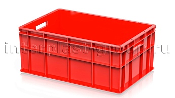Ящик для молока, мяса, овощей и фруктов сплошной усиленный красный в Чебоксарах