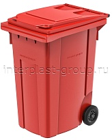 Мусорный контейнер 360 л красный 360 красный в Чебоксарах