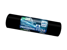 Мешки для мусора 180 л, ароматизированные, черные, в рулоне 10 шт., ПВД, 30 мкм, 1100х930 мм, PROFESSIONAL, 1801044 в Чебоксарах