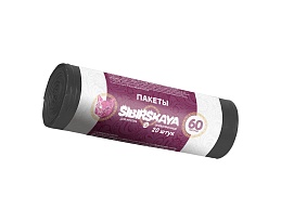 Мешки для мусора 50 л, черные, в рулоне 20 шт., ПНД, 10 мкм, 700х600 мм, SIBIRSKAYA, 101-006 S в Чебоксарах