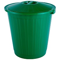 Мусорный бак с крышкой 80 л зеленый 80 зеленый в Чебоксарах
