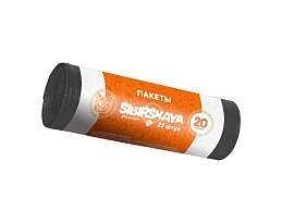 Мешки для мусора 20 л, черные, в рулоне 25 шт., ПНД, 6 мкм, 420х450 мм, SIBIRSKAYA, 101-001 S в Чебоксарах
