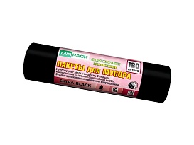 Мешки для мусора 180 л, ароматизированные, черные, в рулоне 10 шт., ПВД, 50 мкм, 1100х930 мм, EXTRA black, 18008301 в Чебоксарах Мешки для мусора 180 л, ароматизированные, черные, в рулоне 10 шт., ПВД, 50 мкм, 1100х930 мм, EXTRA black, 18008301 в Чебоксарах