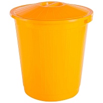 Мусорный бак с крышкой 70 л желтый 70 желтый в Чебоксарах