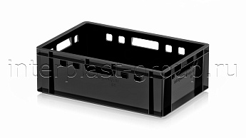 Ящик для мяса и колбасных изделий Е-2 черный в Чебоксарах Ящик для мяса и колбасных изделий Е-2 черный в Чебоксарах