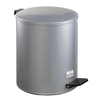 Ведро для мусора с педалью, усиленное, Титан, 15 л, серое, оцинкованная сталь в Чебоксарах Ведро для мусора с педалью, усиленное, Титан, 15 л, серое, оцинкованная сталь в Чебоксарах