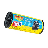 Мешки для мусора 120 л, черные, в рулоне 20 шт., ПНД, 15 мкм, 1100х700 мм, Крепак, 4607075710207 в Чебоксарах Мешки для мусора 120 л, черные, в рулоне 20 шт., ПНД, 15 мкм, 1100х700 мм, Крепак, 4607075710207 в Чебоксарах