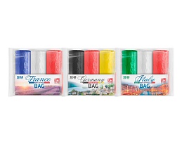 Мешки для мусора 30 л, ассорти, в рулоне 20 шт., ПНД, 9 мкм, 600х500 мм, GRIFON Триколор, 101-024 в Чебоксарах