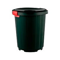 Мусорный бак с крышкой - воронкой на колесах 105 л темно-зеленый 105 темно-зеленый в Чебоксарах Мусорный бак с крышкой - воронкой на колесах 105 л темно-зеленый 105 темно-зеленый в Чебоксарах