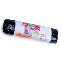 Мешки для мусора 60 л, черные, в рулоне 20 шт., ПНД, 7 мкм, 700х600 мм, Концепция Быта ЭкоДом, 601349 в Чебоксарах