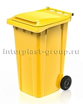 Контейнер для мусора 240 л желтый облегченный 240 желтый в Чебоксарах Контейнер для мусора 240 л желтый облегченный 240 желтый в Чебоксарах