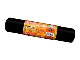 Мешки для мусора 180 л, ароматизированные, черные, в рулоне 10 шт., ПВД, 80 мкм, 1100х930 мм, EXPORT, exp18010142 в Чебоксарах