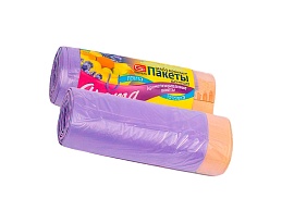 Мешки для мусора 35 л, ароматизированные, Лаванда, сиреневые, в рулоне 10 шт., ПНД, 12 мкм, 560х530 мм, GRIFON Aroma, 101-080 La в Чебоксарах