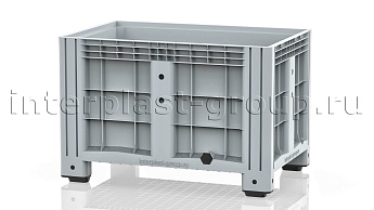 Контейнер iBox сплошной на ножках с пробкой 2 дюйма серый в Чебоксарах Контейнер iBox сплошной на ножках с пробкой 2 дюйма серый в Чебоксарах