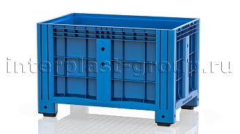 Контейнер iBox сплошной на ножках голубой в Чебоксарах