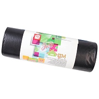 Мешки для мусора 220 л, черные, в рулоне 10 шт., ПВД, 29 мкм, 1100х830 мм, Концепция Быта ЭкоДом, 604924 в Чебоксарах