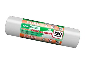 Мешки для мусора 120 л, белые, в рулоне 10 шт., ПНД, 14 мкм, 1100х700 мм, EXTRA, ex1201803 в Чебоксарах Мешки для мусора 120 л, белые, в рулоне 10 шт., ПНД, 14 мкм, 1100х700 мм, EXTRA, ex1201803 в Чебоксарах