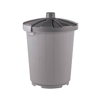 Мусорный бак с крышкой 105 л серый 105 серый в Чебоксарах