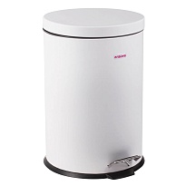 Ведро-контейнер для мусора (урна) с педалью LAIMA Classic, 12 л, белое, глянцевое, металл, со съемным внутренним ведром в Чебоксарах