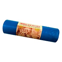 Мешки для мусора 100 л, с завязками, синие, в рулоне 10 шт., ПВД, 40 мкм, 840х670 мм, Концепция Быта Vitalux, 604933 в Чебоксарах